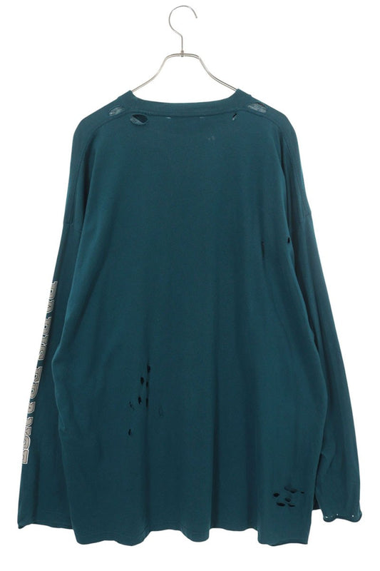 BALENCIAGA 22SS Vintage Distressed Long Sleeve Shirt Size 4