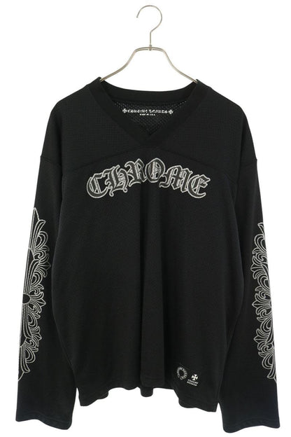 Chrome Hearts Mesh Warm Up Jersey CH Print Long Sleeve Shirt Size L