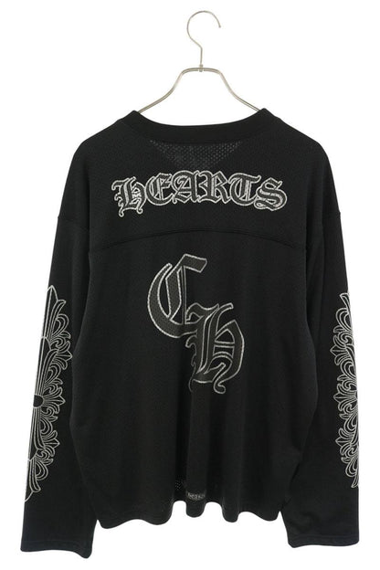 Chrome Hearts Mesh Warm Up Jersey CH Print Long Sleeve Shirt Size L