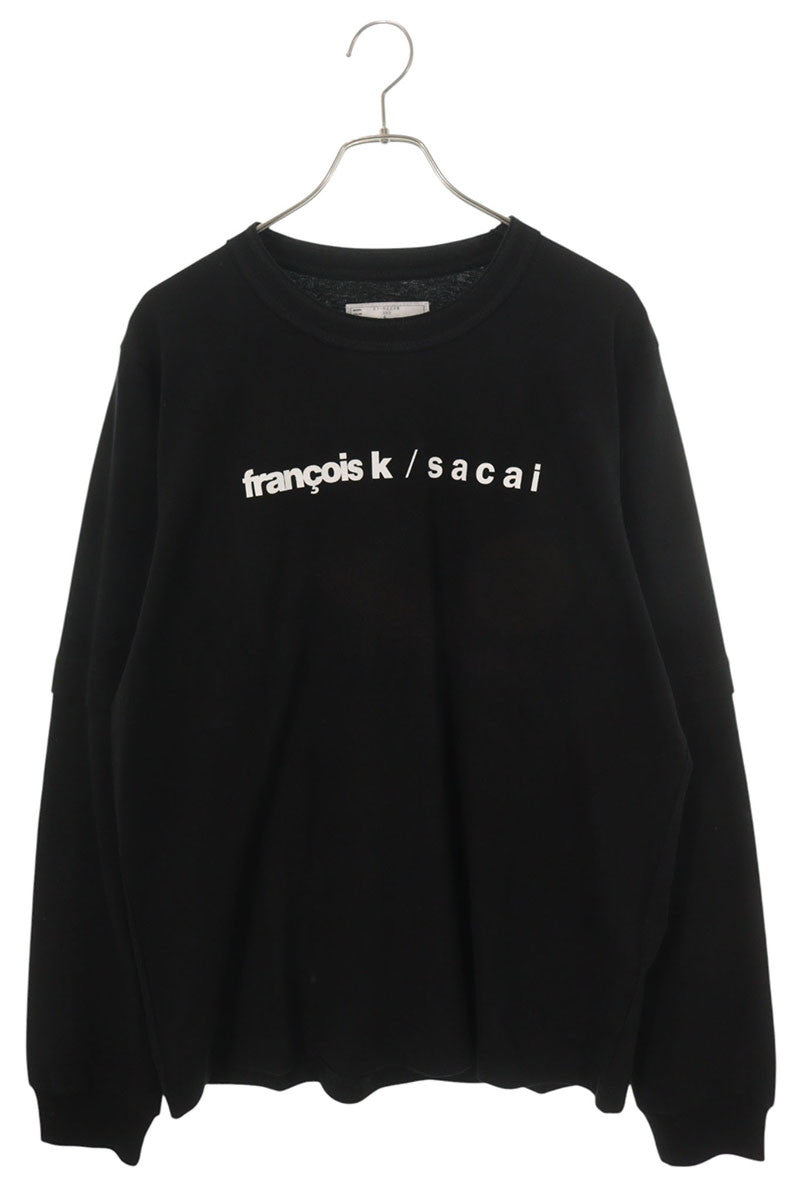 Sacai Logo Print Long Sleeve Shirt Black Size 4