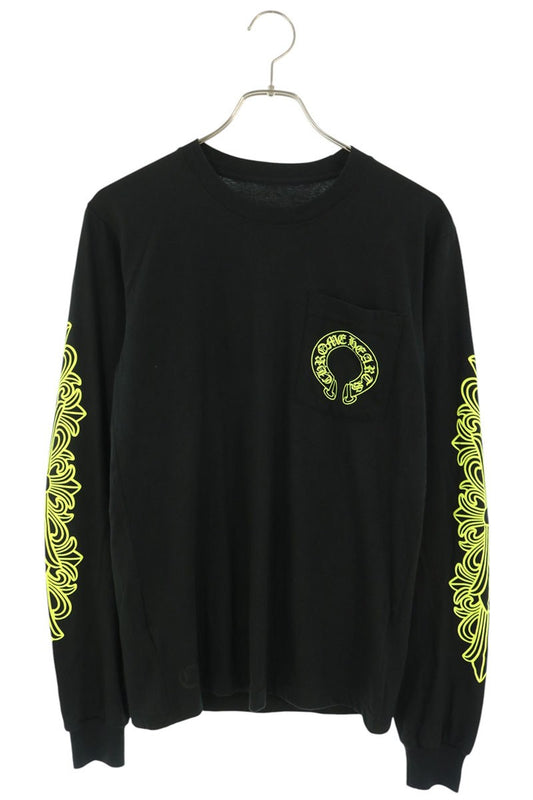 Chrome Hearts Sleeve Floral Horseshoe Back Long Sleeve Shirt Size S