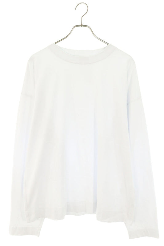 DRIES VAN NOTEN Crew Neck Cotton Long T-Shirt White Size S