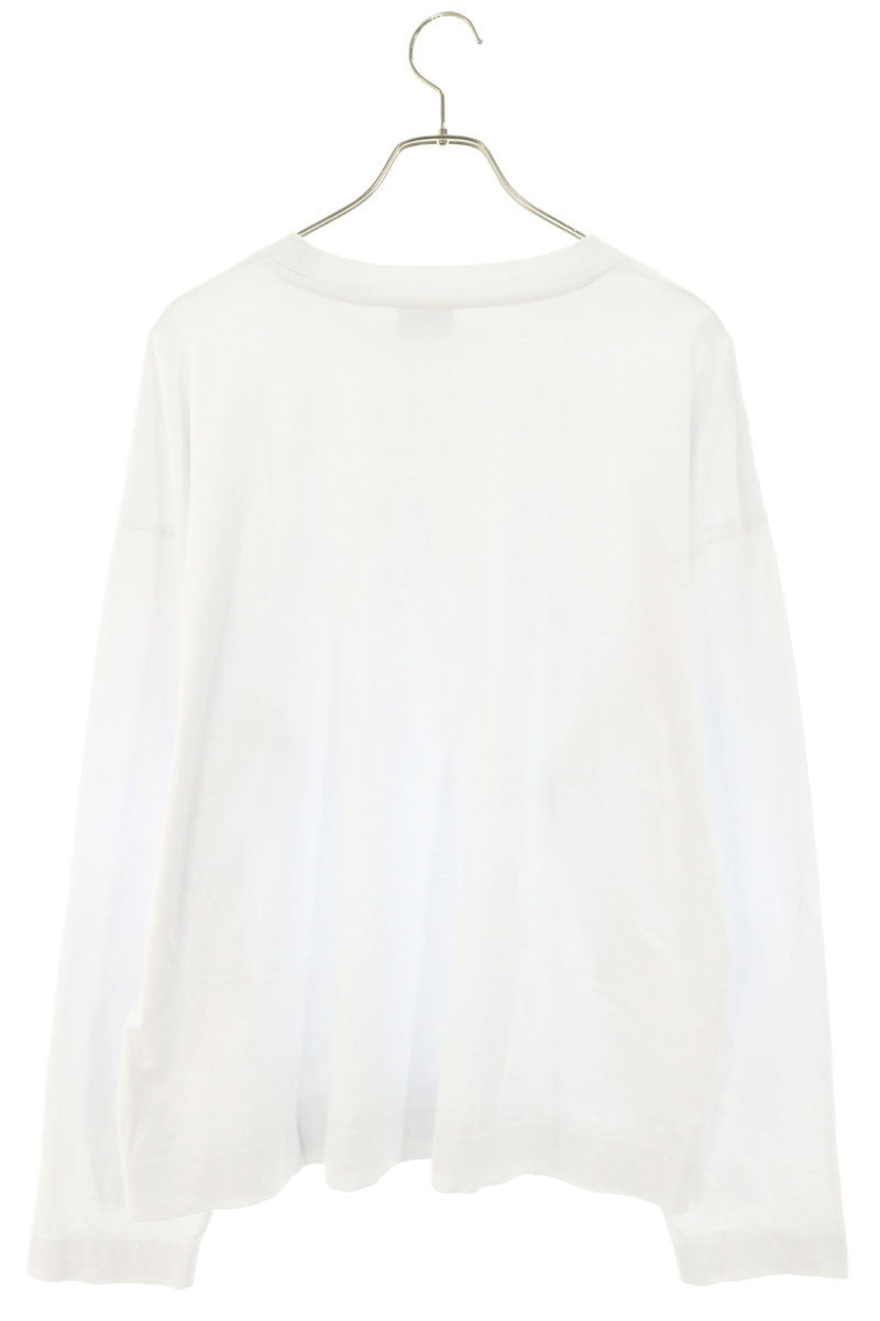 DRIES VAN NOTEN Crew Neck Cotton Long T-Shirt White Size S