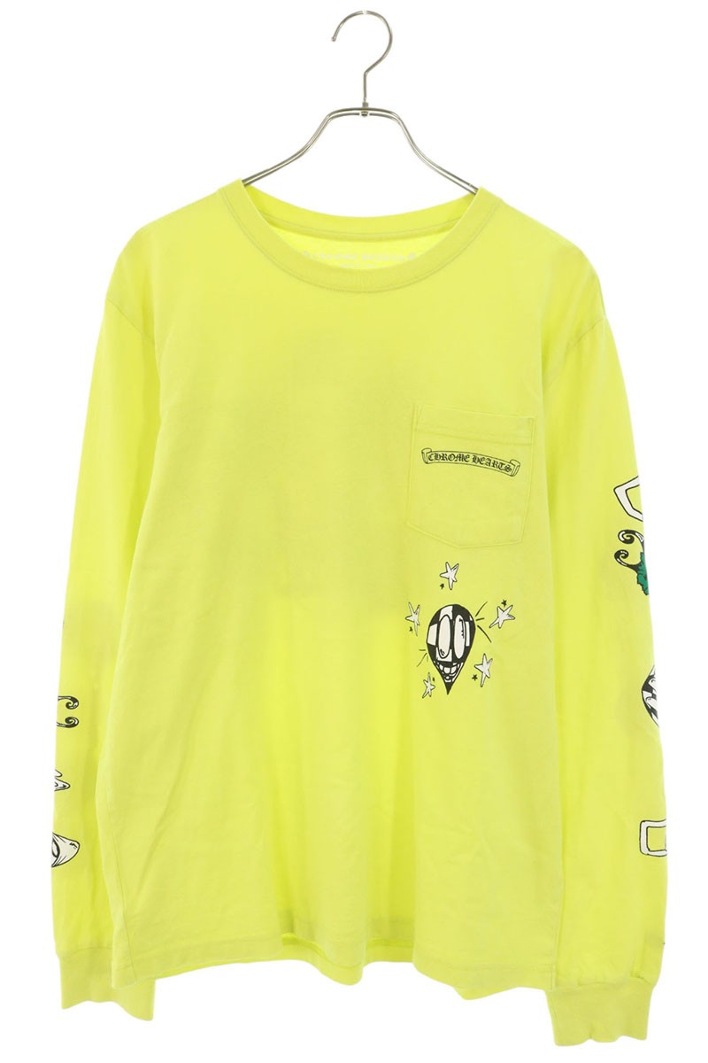 Chrome Hearts PPO Matty Boy Back Print T-Shirt Yellow Size L