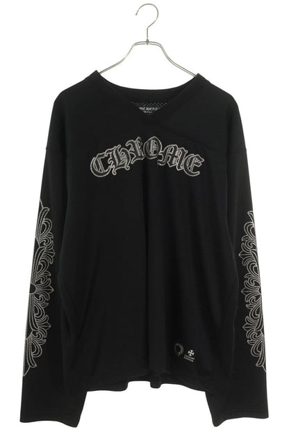 Chrome Hearts MESH WARM UP JERSEY Mesh Long Sleeve Tee Black Size L