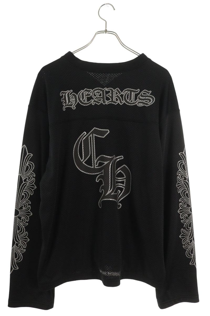 Chrome Hearts MESH WARM UP JERSEY Mesh Long Sleeve Tee Black Size L