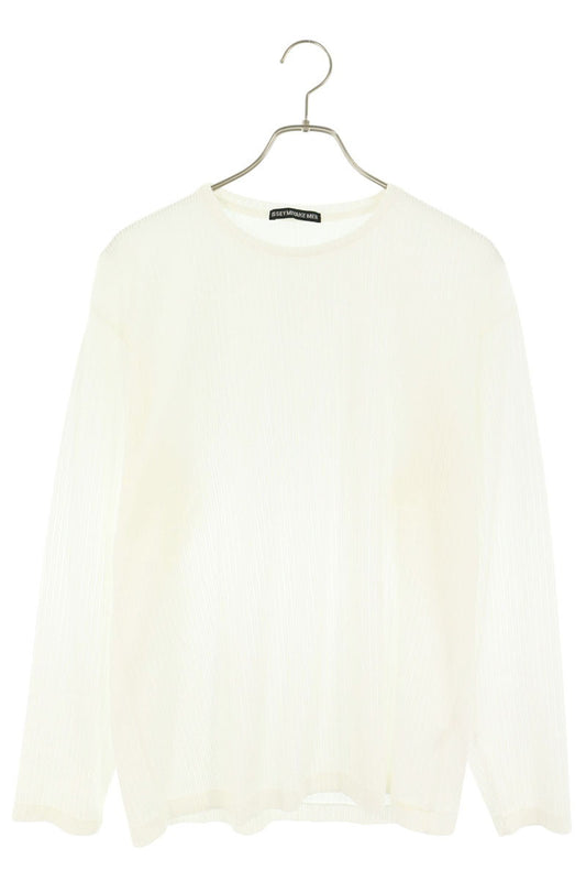ISSEY MIYAKE MEN White Pleated Long Sleeve T-Shirt Size 3