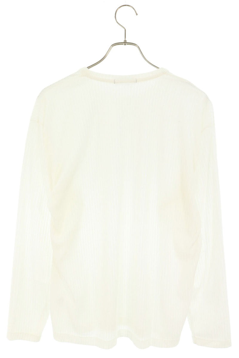 ISSEY MIYAKE MEN White Pleated Long Sleeve T-Shirt Size 3
