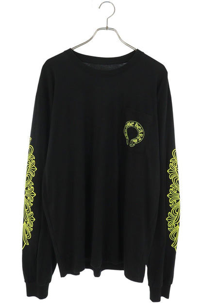 Chrome Hearts Floral Back Horseshoe Print Long Sleeve Tee Size XL