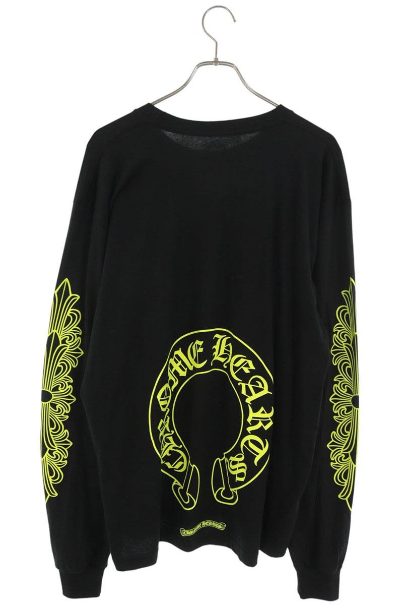 Chrome Hearts Floral Back Horseshoe Print Long Sleeve Tee Size XL