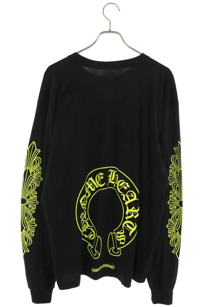 Chrome Hearts Floral Back Horseshoe Print Long Sleeve Tee Size XL