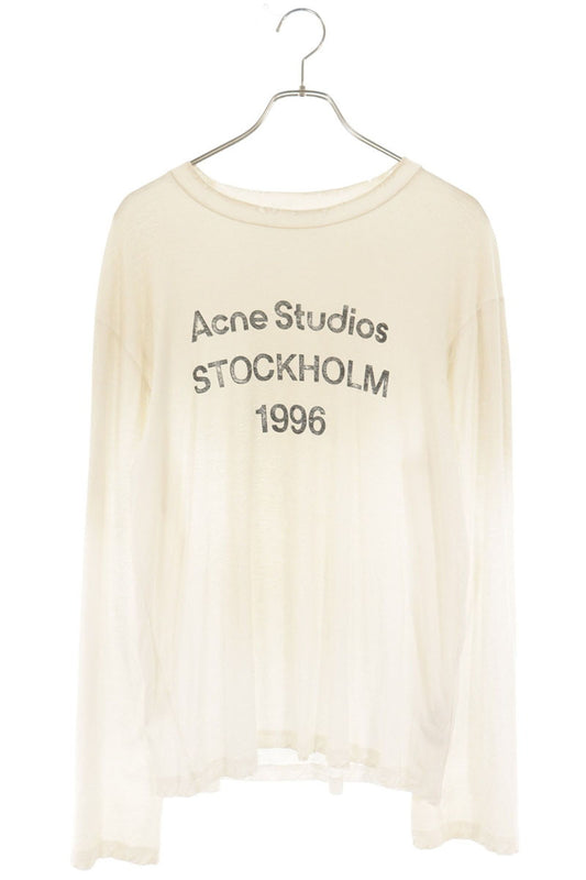 ACNE STUDIOS Logo Relaxed Fit Vintage Long Sleeve Tee Size M