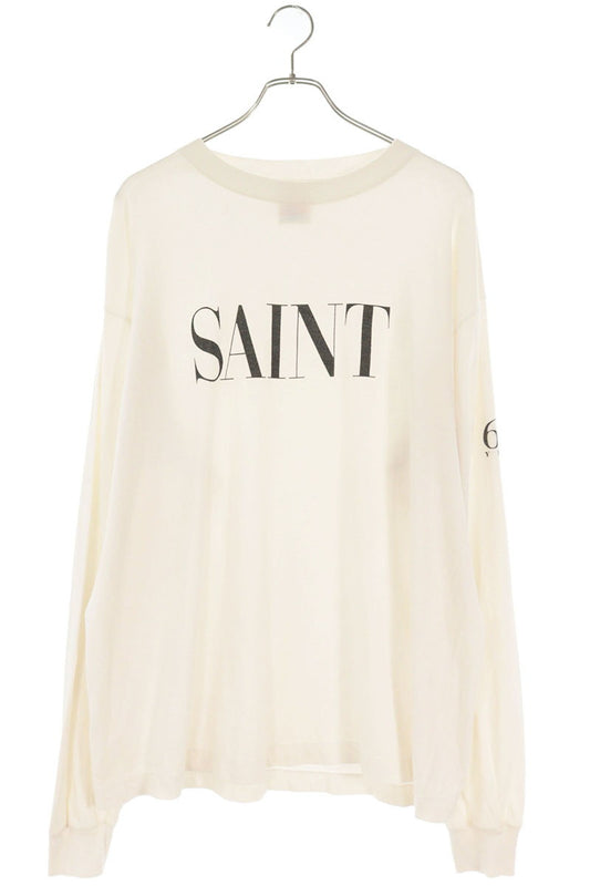 SAINT MICHAEL 25SS Front Arm Print Long Sleeve T-Shirt Beige Size L