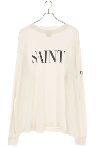 SAINT MICHAEL 25SS Front Arm Print Long Sleeve T-Shirt Beige Size L