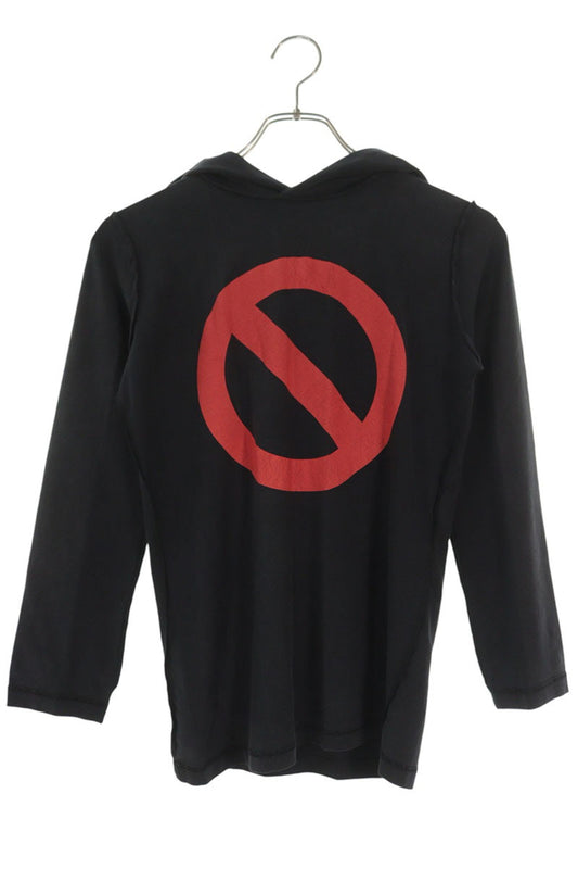 BALENCIAGA Inside Out Hooded Long Sleeve T-Shirt Black Size S