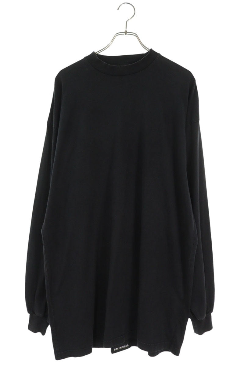 BALENCIAGA Back Label Oversized Long Sleeve T-Shirt Black Size 1