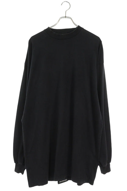 BALENCIAGA Back Label Oversized Long Sleeve T-Shirt Black Size 1