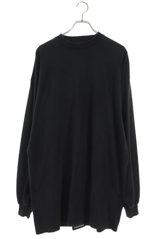 BALENCIAGA Back Label Oversized Long Sleeve T-Shirt Black Size 1