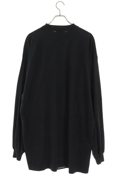 BALENCIAGA Back Label Oversized Long Sleeve T-Shirt Black Size 1