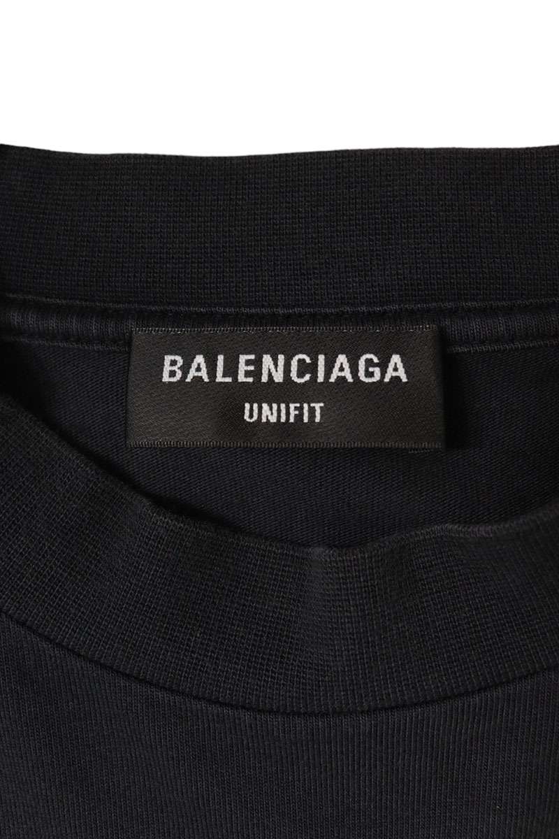 BALENCIAGA Back Label Oversized Long Sleeve T-Shirt Black Size 1