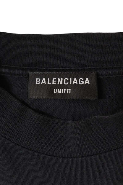 BALENCIAGA Back Label Oversized Long Sleeve T-Shirt Black Size 1