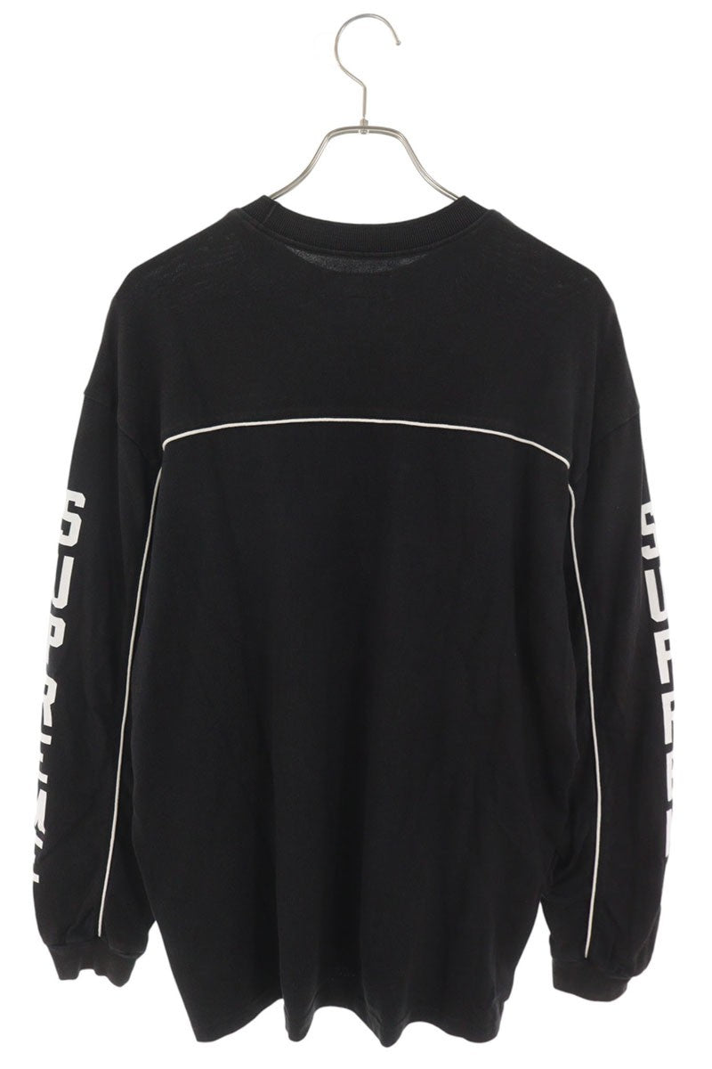 SUPREME 26SS Paneled Piping Crewneck T-Shirt Black Size M
