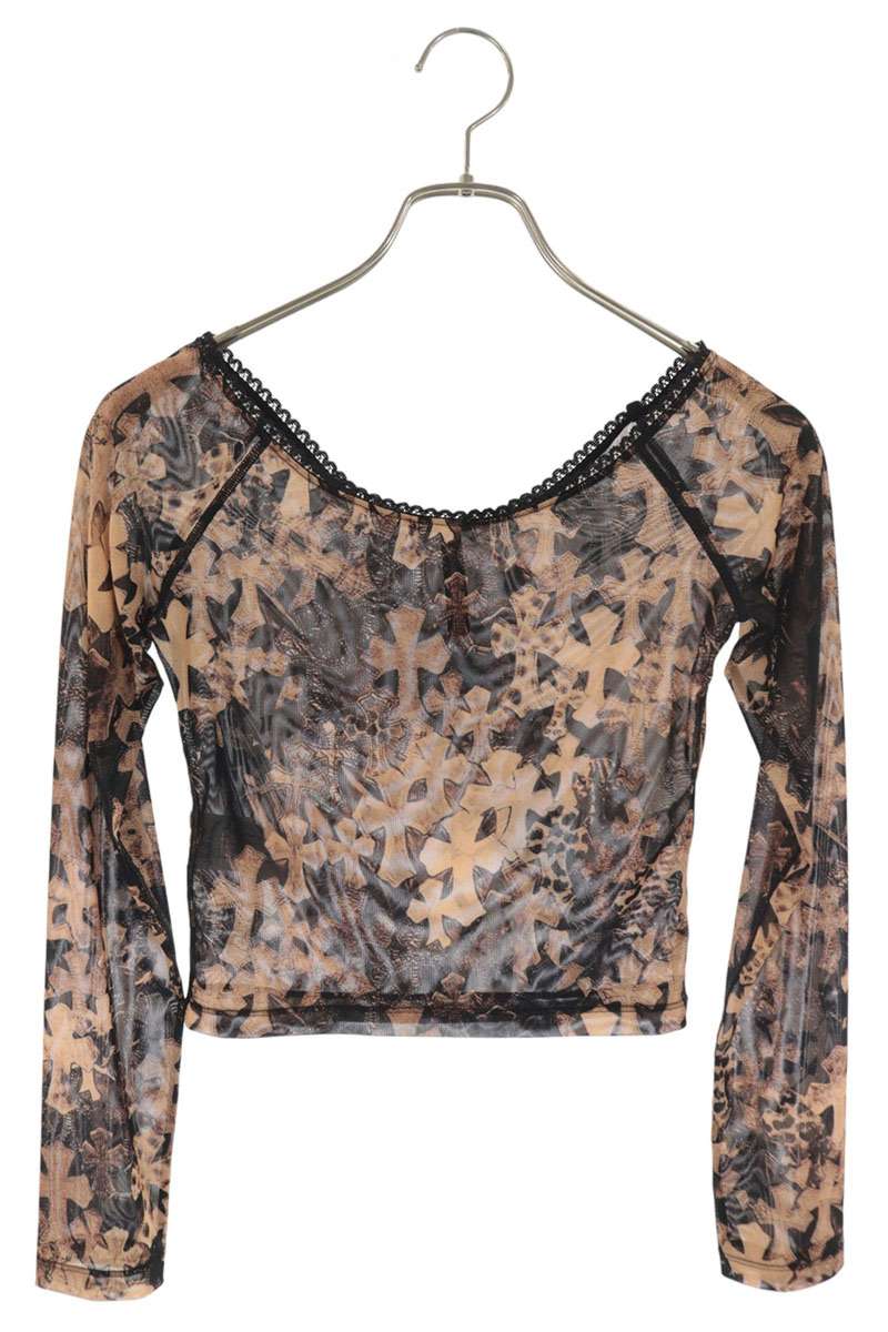 Chrome Hearts All-Over Cross Print Long Sleeve T-Shirt Multi Size S