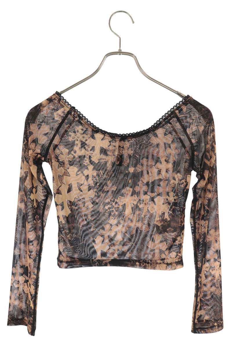 Chrome Hearts All-Over Cross Print Long Sleeve T-Shirt Multi Size S