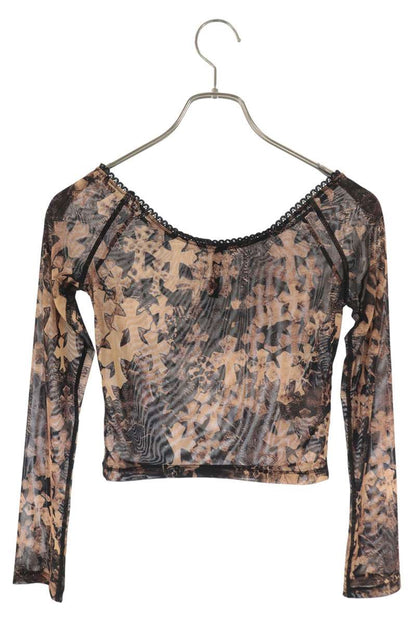 Chrome Hearts All-Over Cross Print Long Sleeve T-Shirt Multi Size S