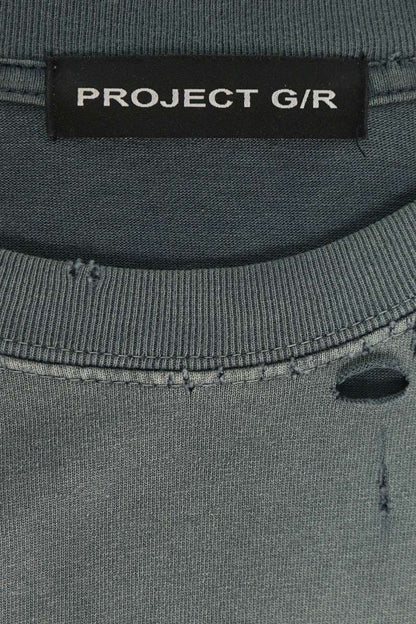 PROJECT GR IMO Washed Distressed Long Sleeve T-Shirt Gray Size 1