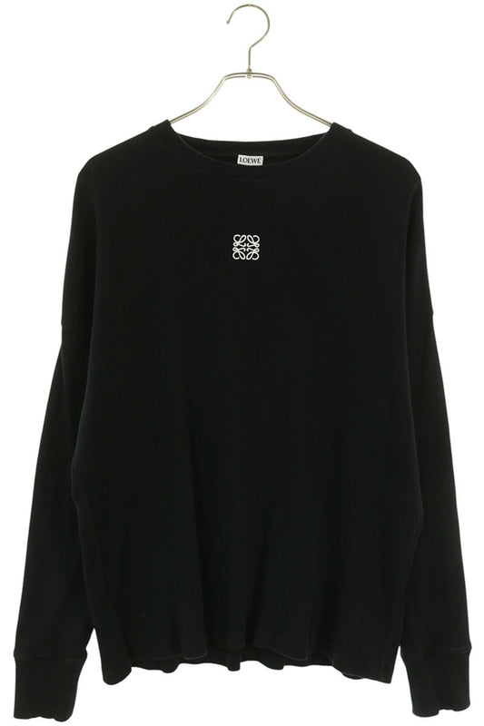 LOEWE Anagram Embroidered Thermal Long Sleeve T-Shirt Black Size XS