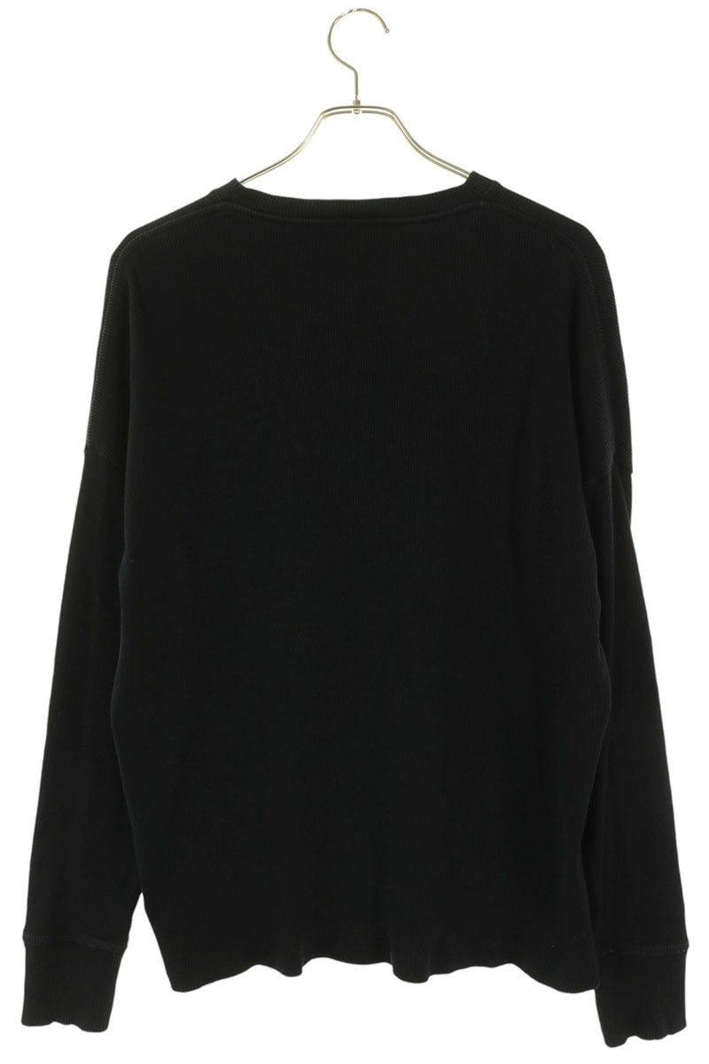 LOEWE Anagram Embroidered Thermal Long Sleeve T-Shirt Black Size XS
