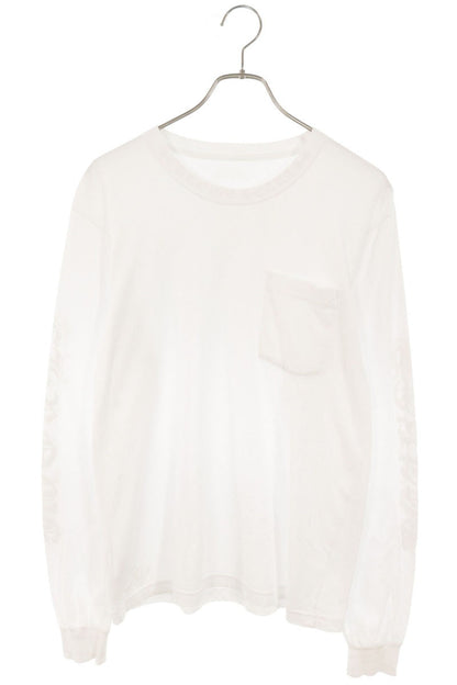 Chrome Hearts Neck Logo Print Long Sleeve T-Shirt White Size M