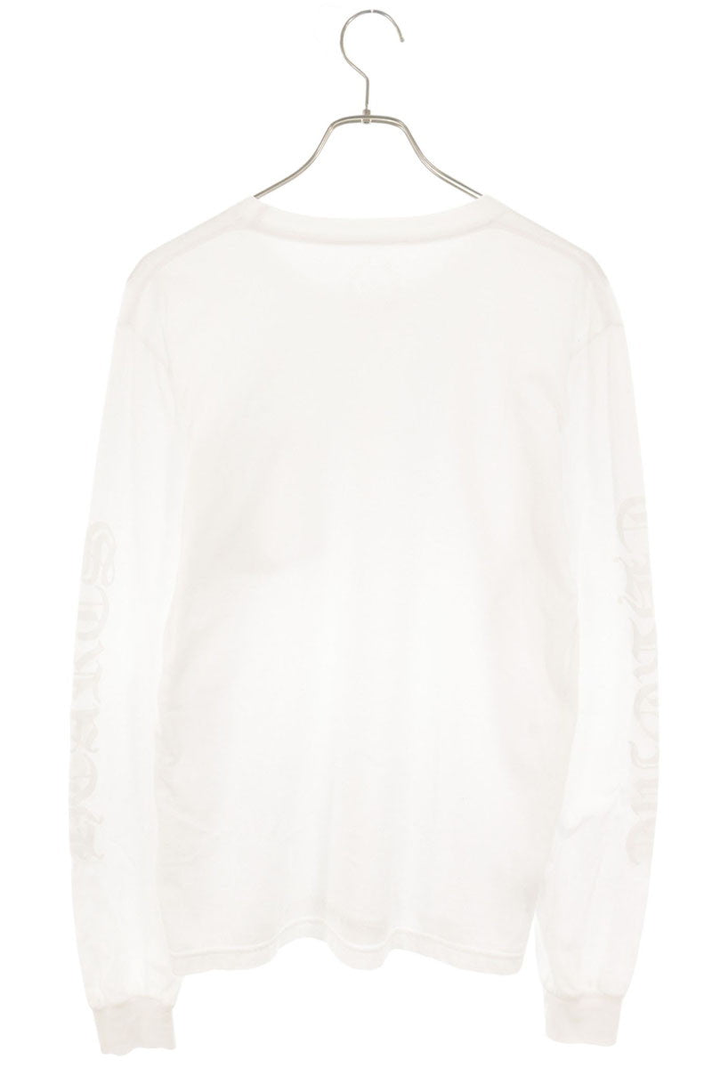 Chrome Hearts Neck Logo Print Long Sleeve T-Shirt White Size M