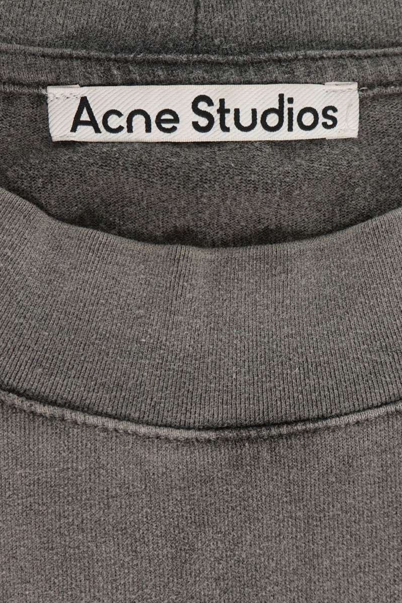 ACNE STUDIOS Crew Neck Long Sleeve T-Shirt Gray Size L