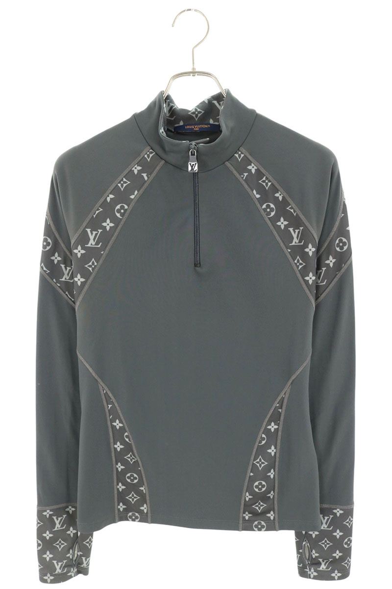 LOUISVUITTON 25SS Monogram Half-Zip Longsleeve Size M