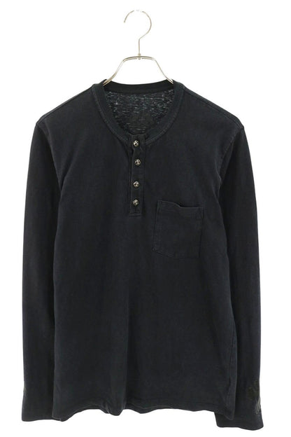 Chrome Hearts Long Sleeve HNLY BS Fleur Cross Patch Henley Size M