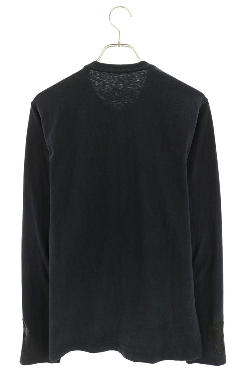 Chrome Hearts Long Sleeve HNLY BS Fleur Cross Patch Henley Size M