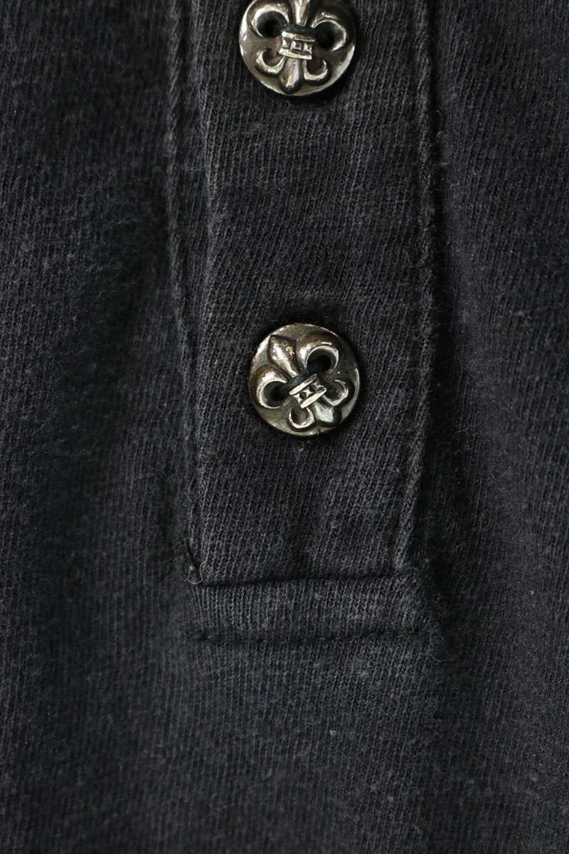 Chrome Hearts Long Sleeve HNLY BS Fleur Cross Patch Henley Size M