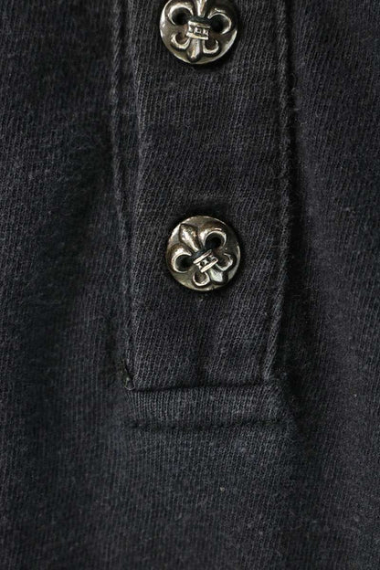 Chrome Hearts Long Sleeve HNLY BS Fleur Cross Patch Henley Size M