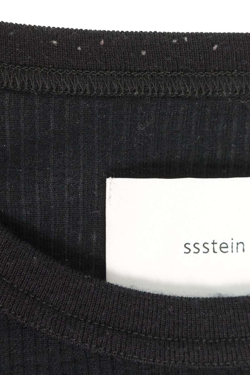 stein Black Wool Longsleeve T-Shirt Size M