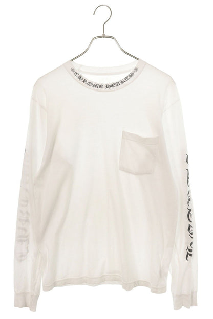 Chrome Hearts Sleeve Logo Cotton Long Sleeve T-Shirt White Size M