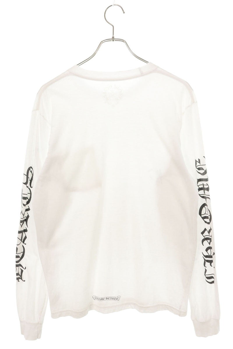 Chrome Hearts Sleeve Logo Cotton Long Sleeve T-Shirt White Size M