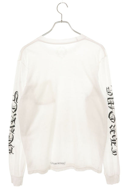 Chrome Hearts Sleeve Logo Cotton Long Sleeve T-Shirt White Size M
