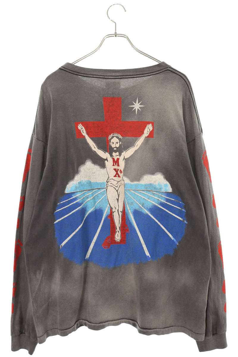 SAINT MICHAEL 23AW Vintage Long Sleeve T-Shirt Gray Size XL