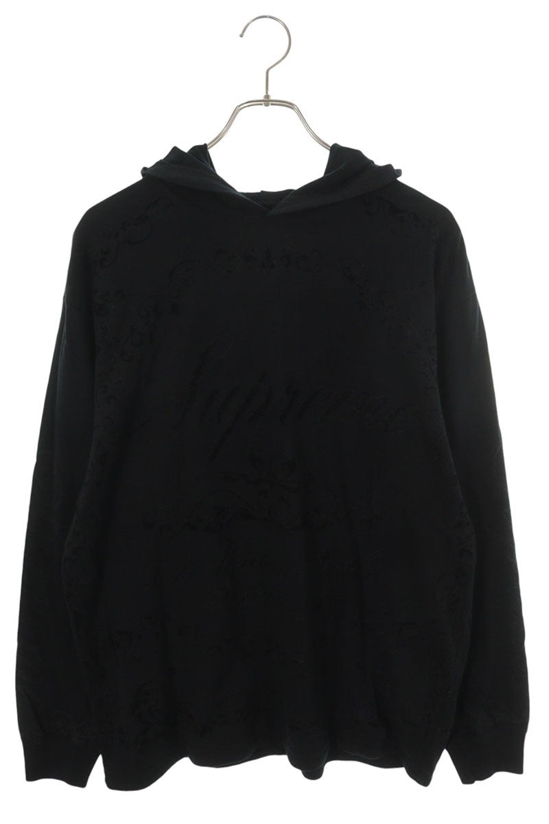SUPREME 23SS Celebre Hooded Long Sleeve Top Black Size S