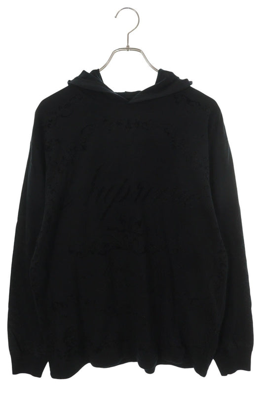 SUPREME 23SS Celebre Hooded Long Sleeve Top Black Size S