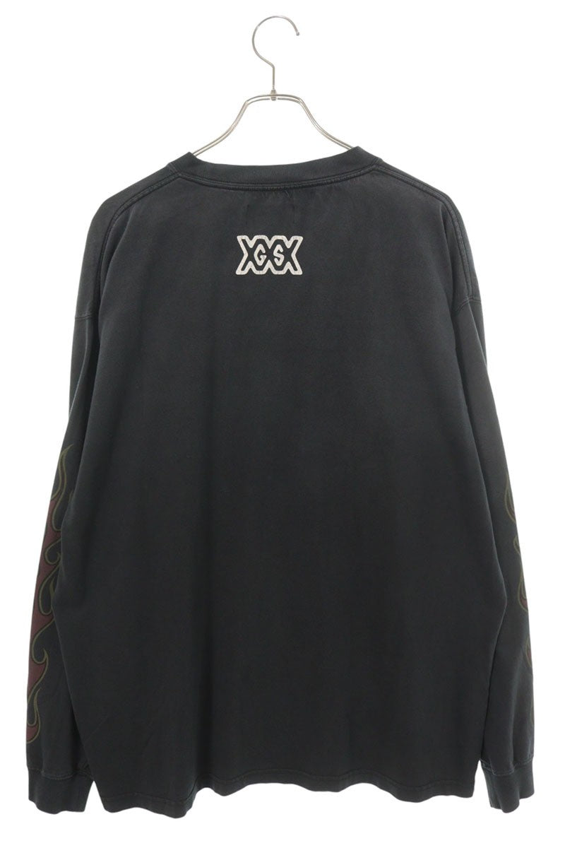 GOD SELECTION XXX 26SS Logo Print Long Sleeve Tee Black Size XL