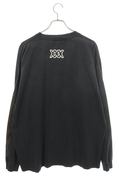 GOD SELECTION XXX 26SS Logo Print Long Sleeve Tee Black Size XL