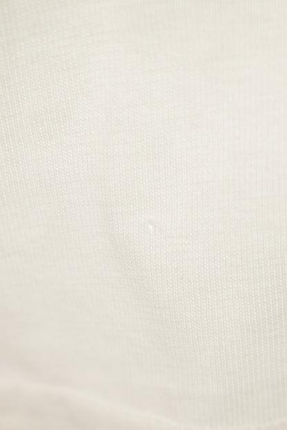 BALENCIAGA Logo Embroidered Long Sleeve T-Shirt White Size XS